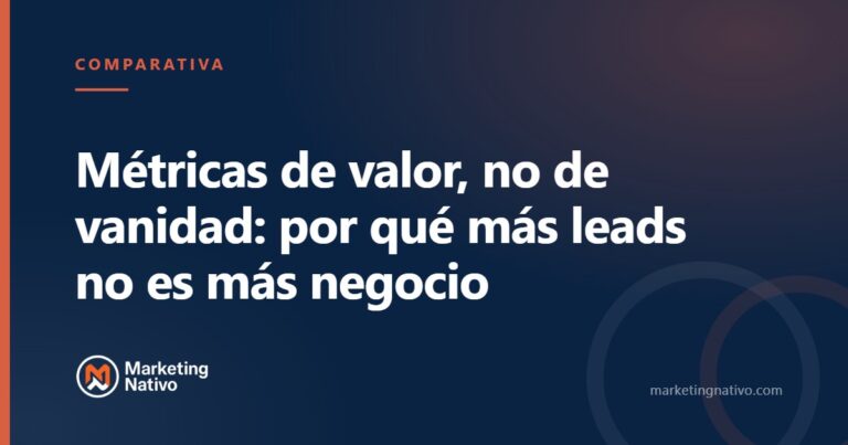 Métricas de valor, no de vanidad: por qué más leads no es más negocio