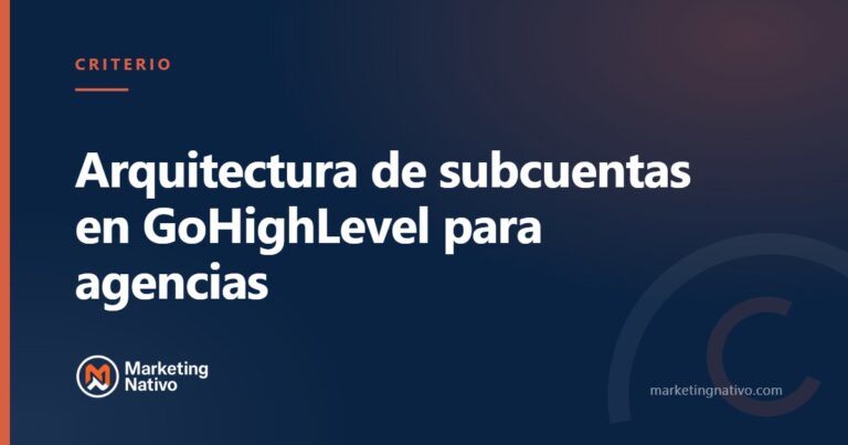 Arquitectura de subcuentas en GoHighLevel para agencias