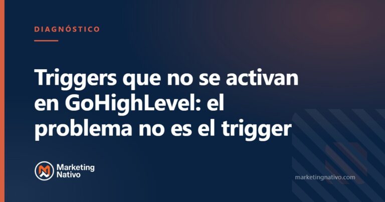 Triggers que no se activan en GoHighLevel: el problema no es el trigger