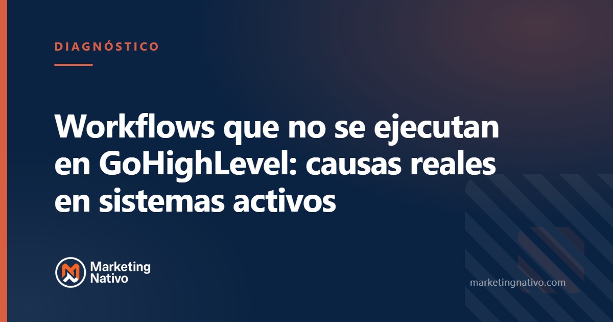 Workflows que no se ejecutan en GoHighLevel: causas reales en sistemas activos