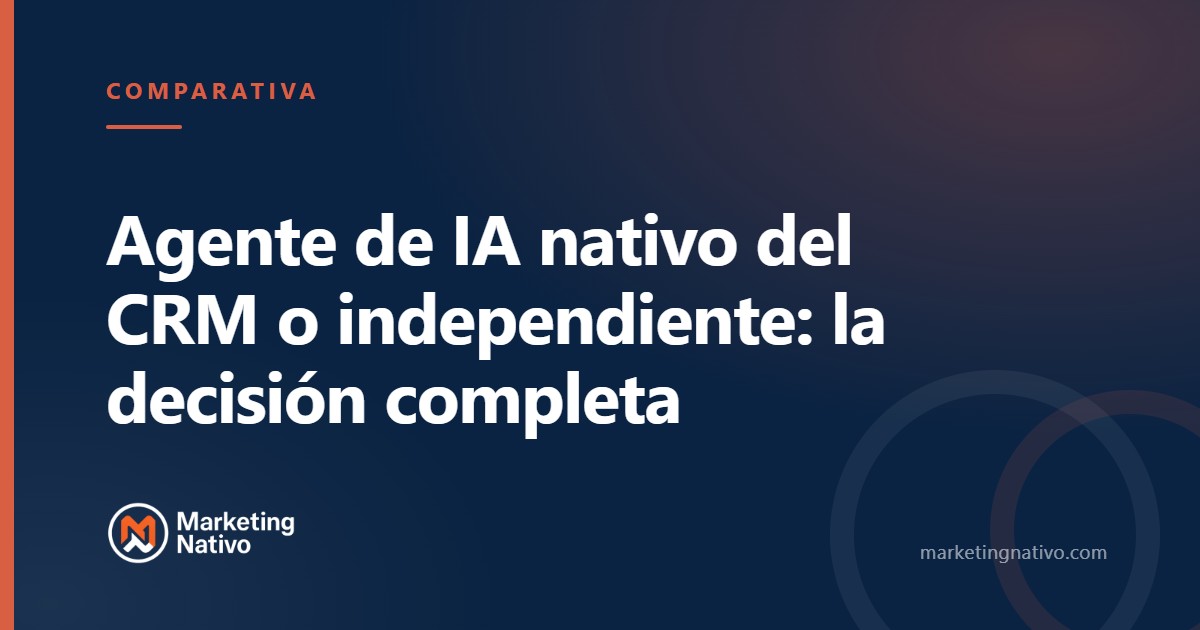 Agente de IA nativo del CRM o independiente: la decisión completa