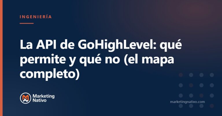 La API de GoHighLevel: qué permite y qué no (el mapa completo)
