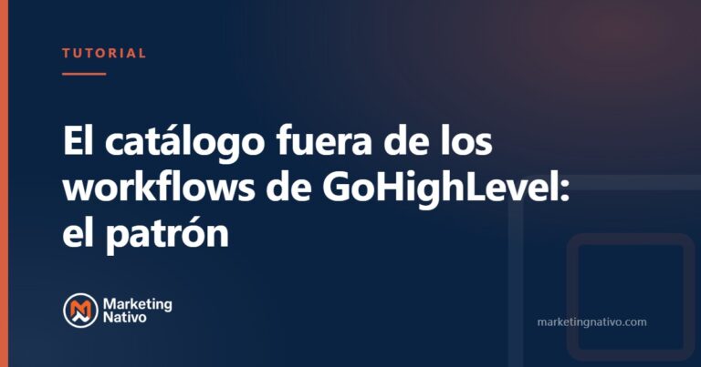 El catálogo fuera de los workflows de GoHighLevel: el patrón