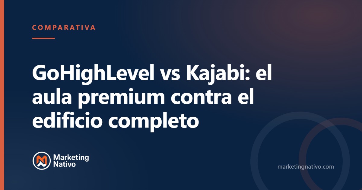 GoHighLevel vs Kajabi: el aula premium contra el edificio completo