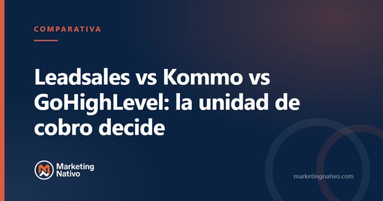 Leadsales vs Kommo vs GoHighLevel: la unidad de cobro decide