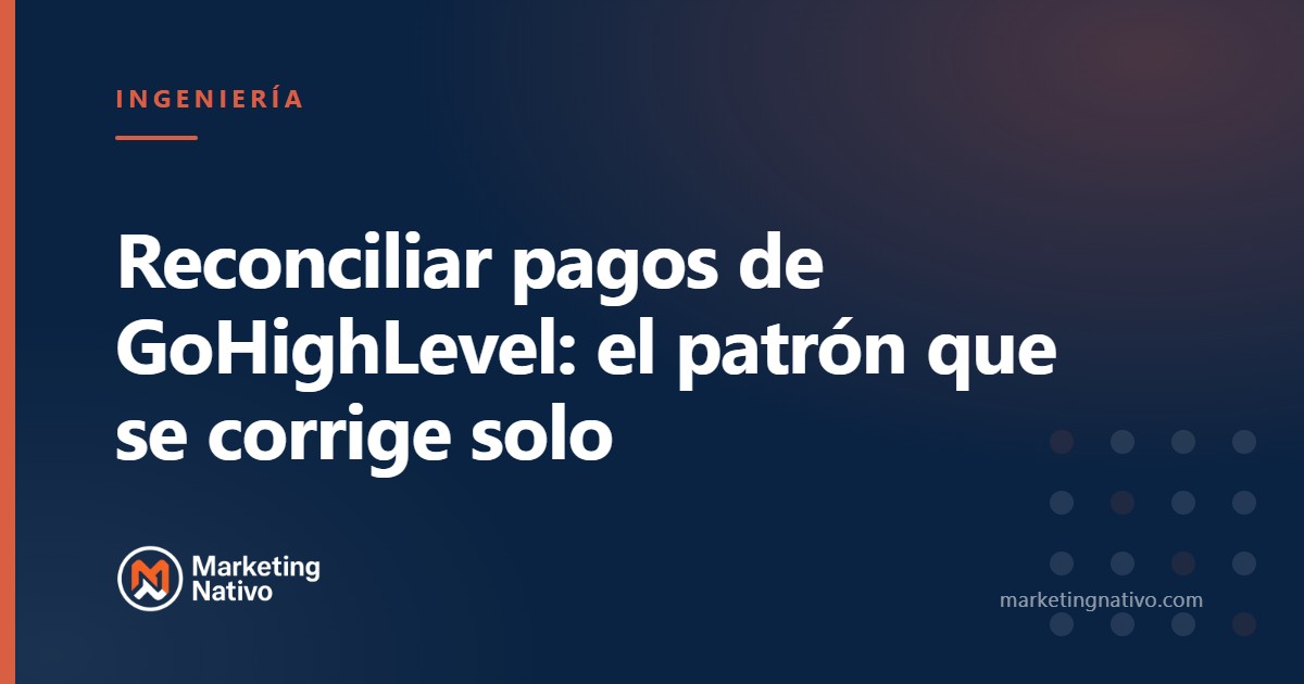 Reconciliar pagos de GoHighLevel: el patrón que se corrige solo