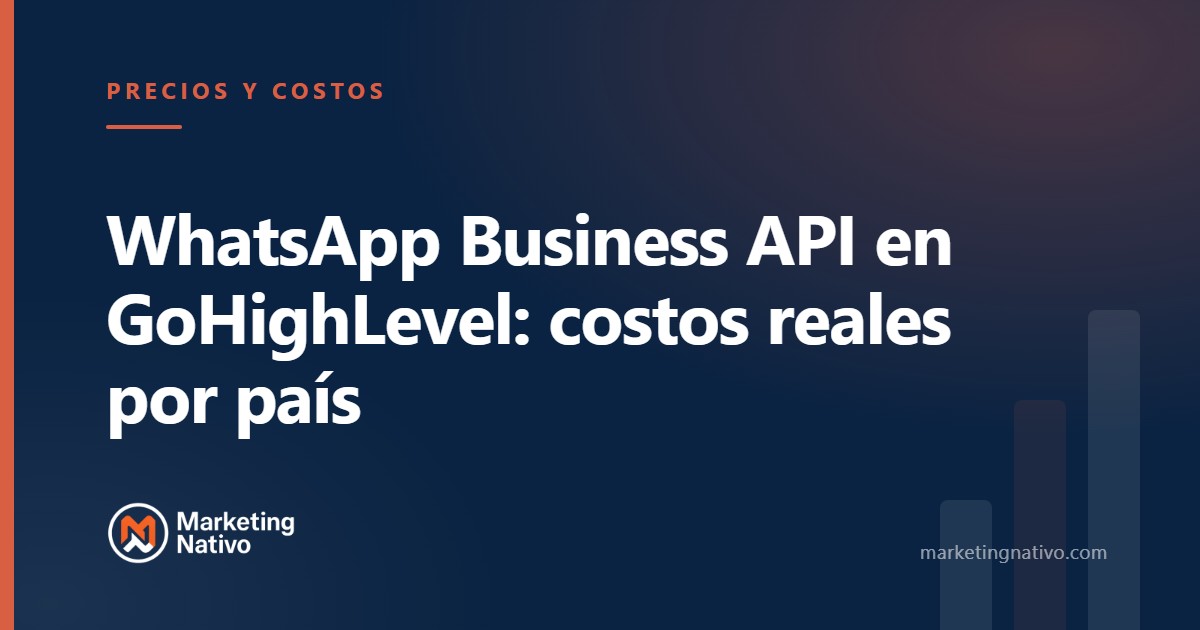 WhatsApp Business API en GoHighLevel: costos reales por país