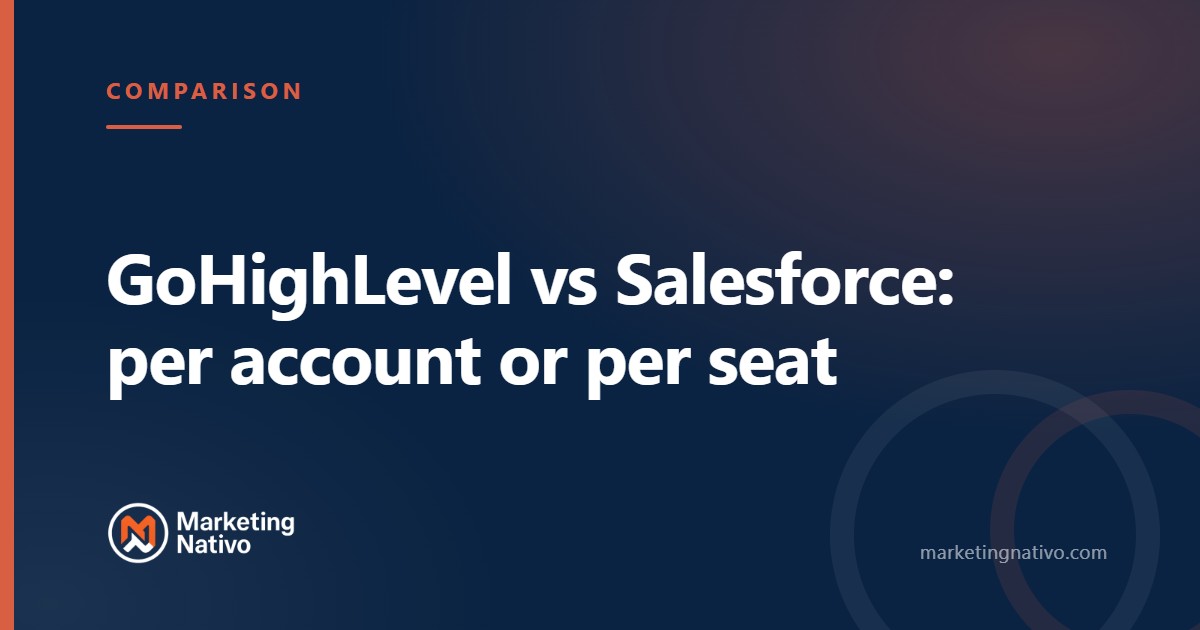 GoHighLevel vs Salesforce: per account or per seat