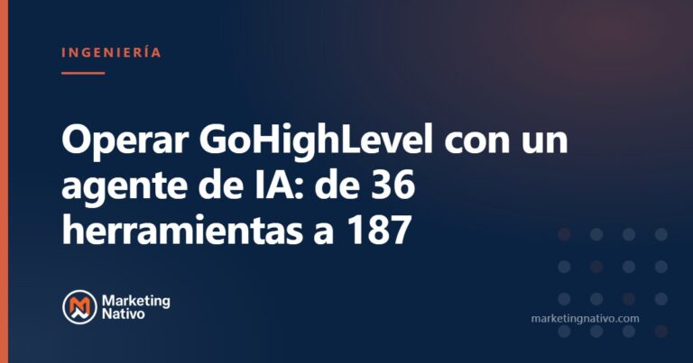 Operar GoHighLevel con un agente de IA: de 36 herramientas a 187