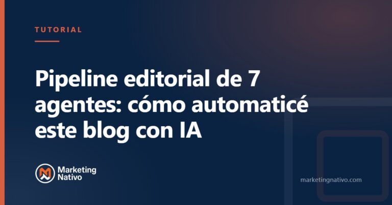 Pipeline editorial de 7 agentes: cómo automaticé este blog con IA